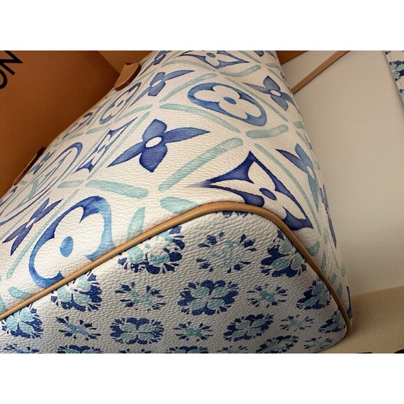 NIB Louis Vuitton Neverfull MM By The Pool Blue M11263 With Pouch 💯% Authentic - Picture 12 of 16